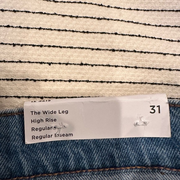 Loft High rise wide leg jeans in authentic Mid indigo wash. - Picture 5 of 10